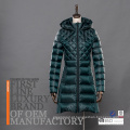 Plain Dyed High Quality Shinny Down Coat para Mulheres